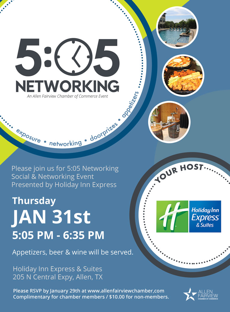 5:05 Networking - Holiday Inn Express & Suites Allen